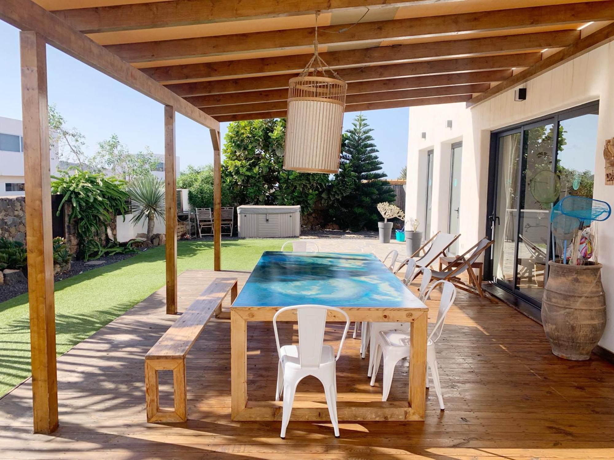 Agua Guesthouse Lajares Villa Con Jacuzzi Exterior foto